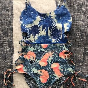 Maaji Jellyfish Palm Tree Reversible Swim Suit